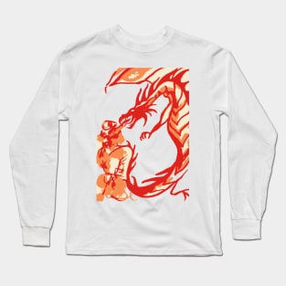 Red Dragon Fire Breath Long Sleeve T-Shirt